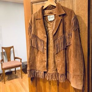Vintage BERMAN’S Leather Fringe Jacket